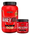 Whey 100% Pure 907g (pt) + Creatina 300g - Integral Médica Sabor Cookie & Cream