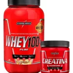 Whey 100% Pure 907g (pt) + Creatina 300g - Integral Médica Sabor Cookie & Cream