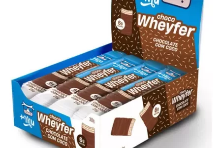 Choco Wheyfer Com 12 Unidades Sabor Chocolate Com Coco 25g +mu